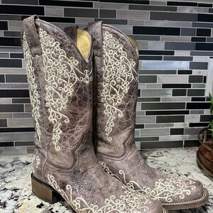 Corral Tan Leather Western Boots